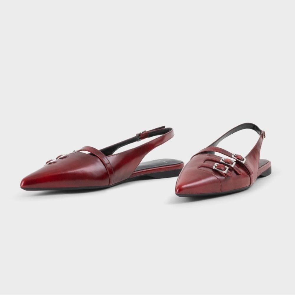 Vagabond Hermine Flats Red Brush off Leather 37